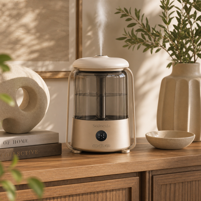 Solinexia aurora-glass-smart-aroma-diffuser in a real home setting