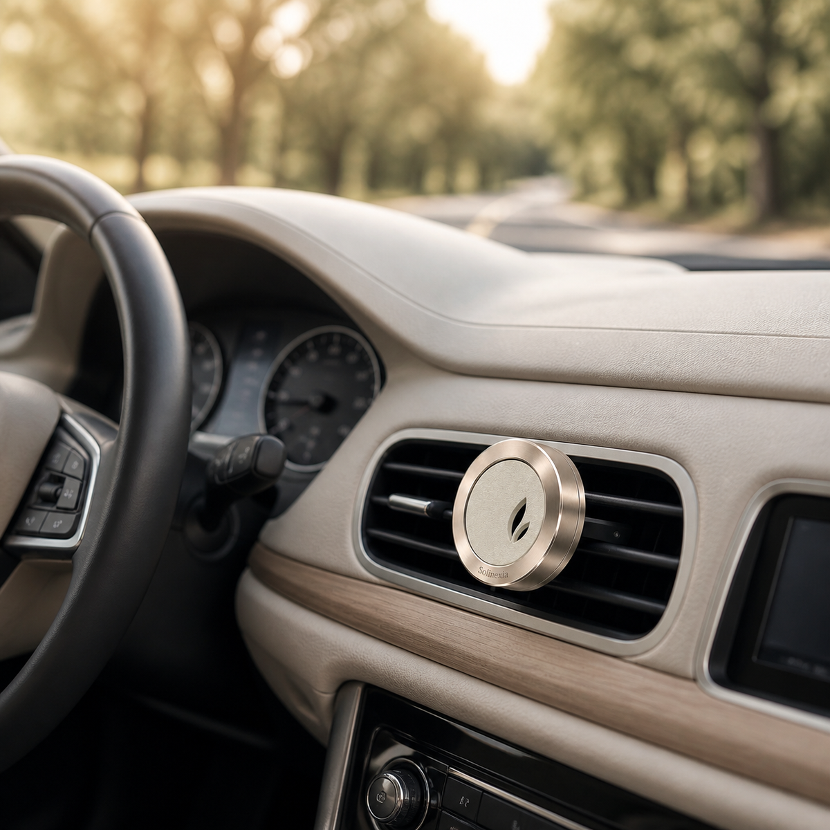 Solinexia airleaf-drive-car-aroma-diffuser in a real home setting
