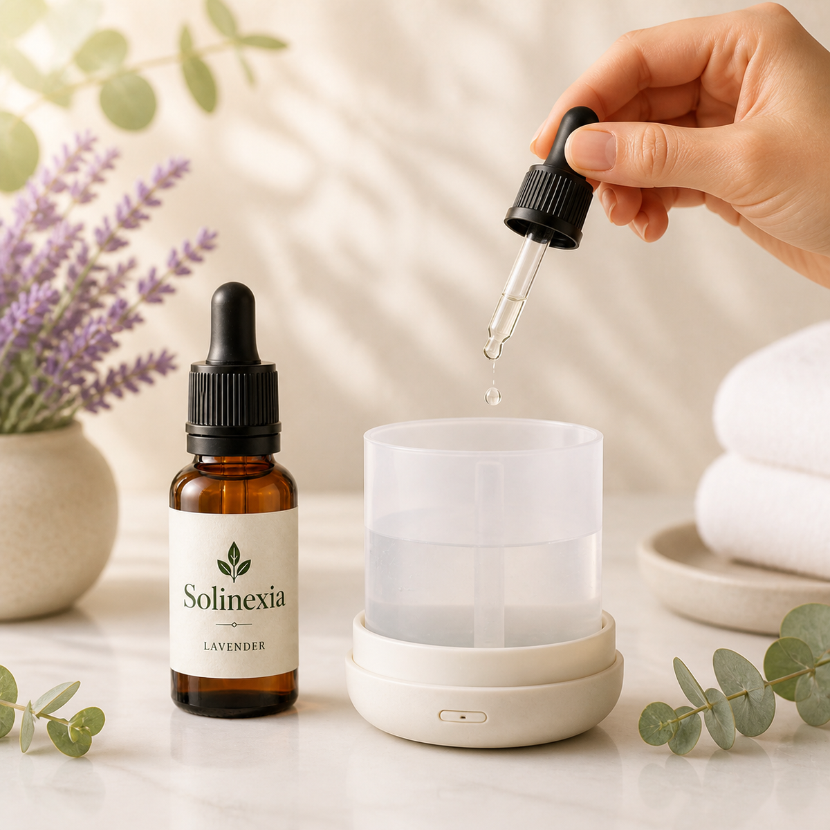 Solinexia lavender-still-essential-oil in a real home setting
